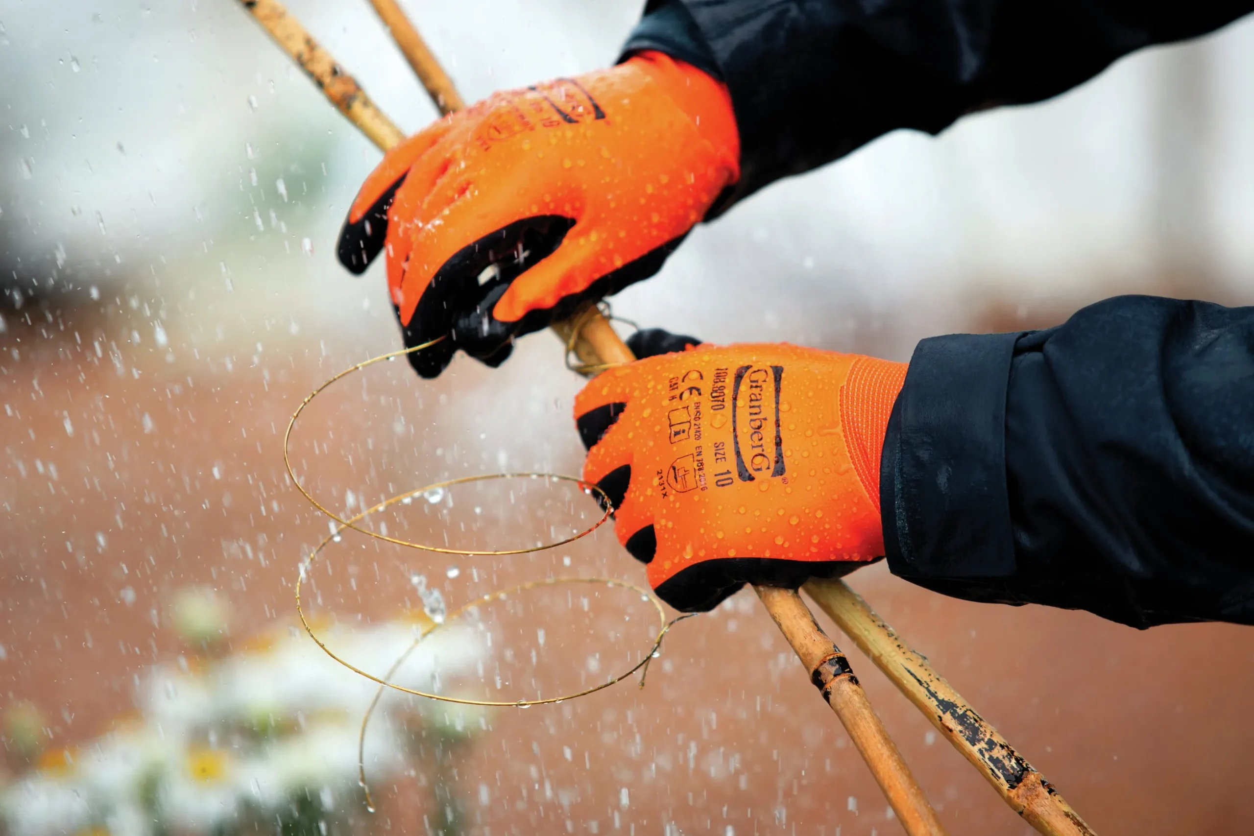 Arbetshandske Granberg Vattentät Orange