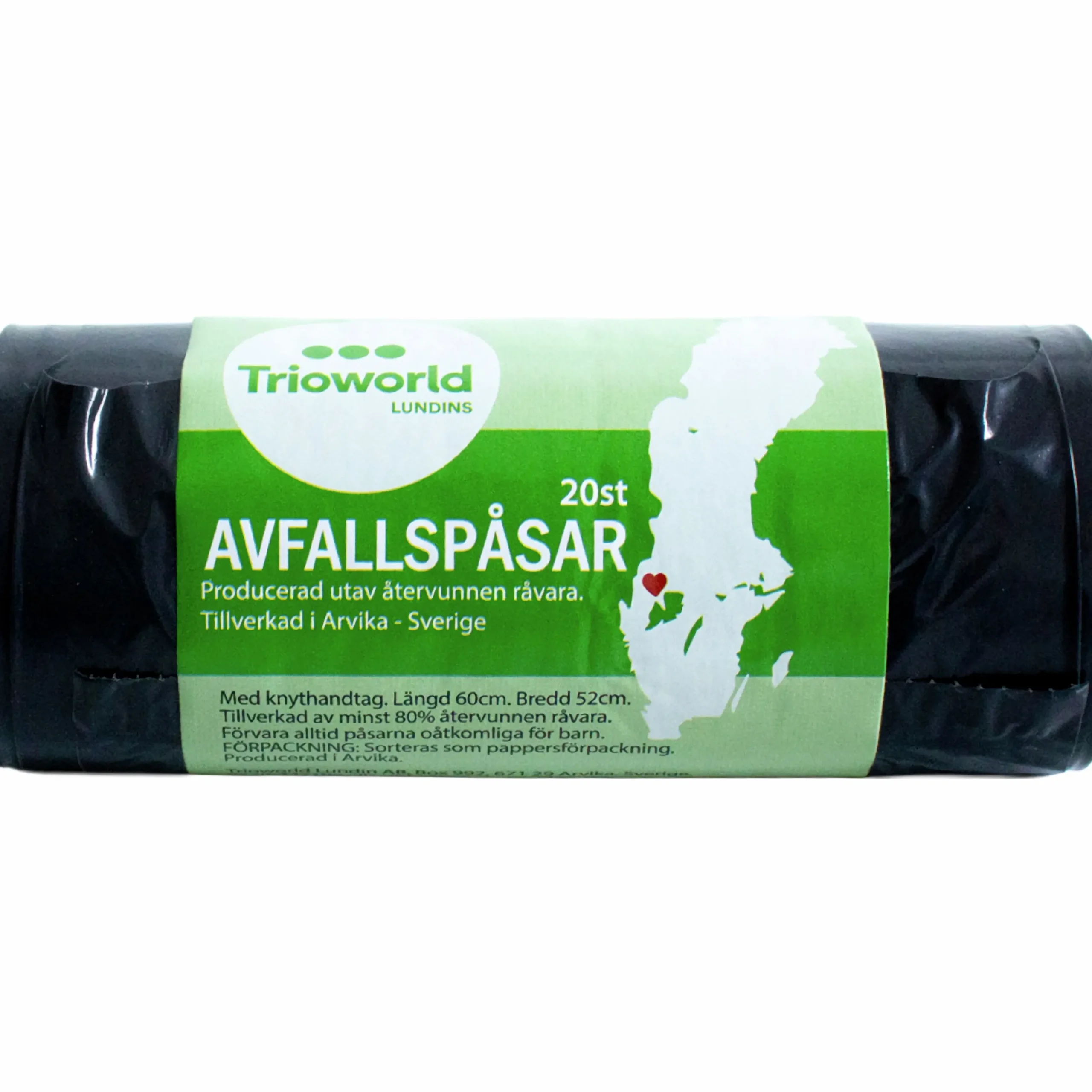 Avfallspåse Trioworld Grå 30L 20-p