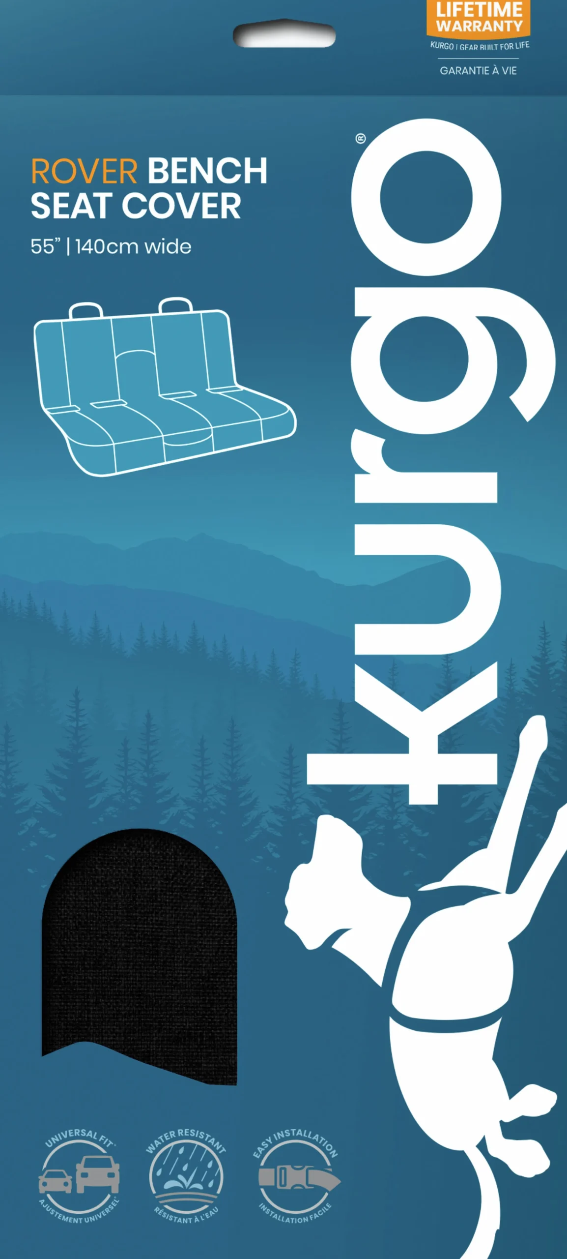 Baksätesskydd Kurgo Wander Bench Svart