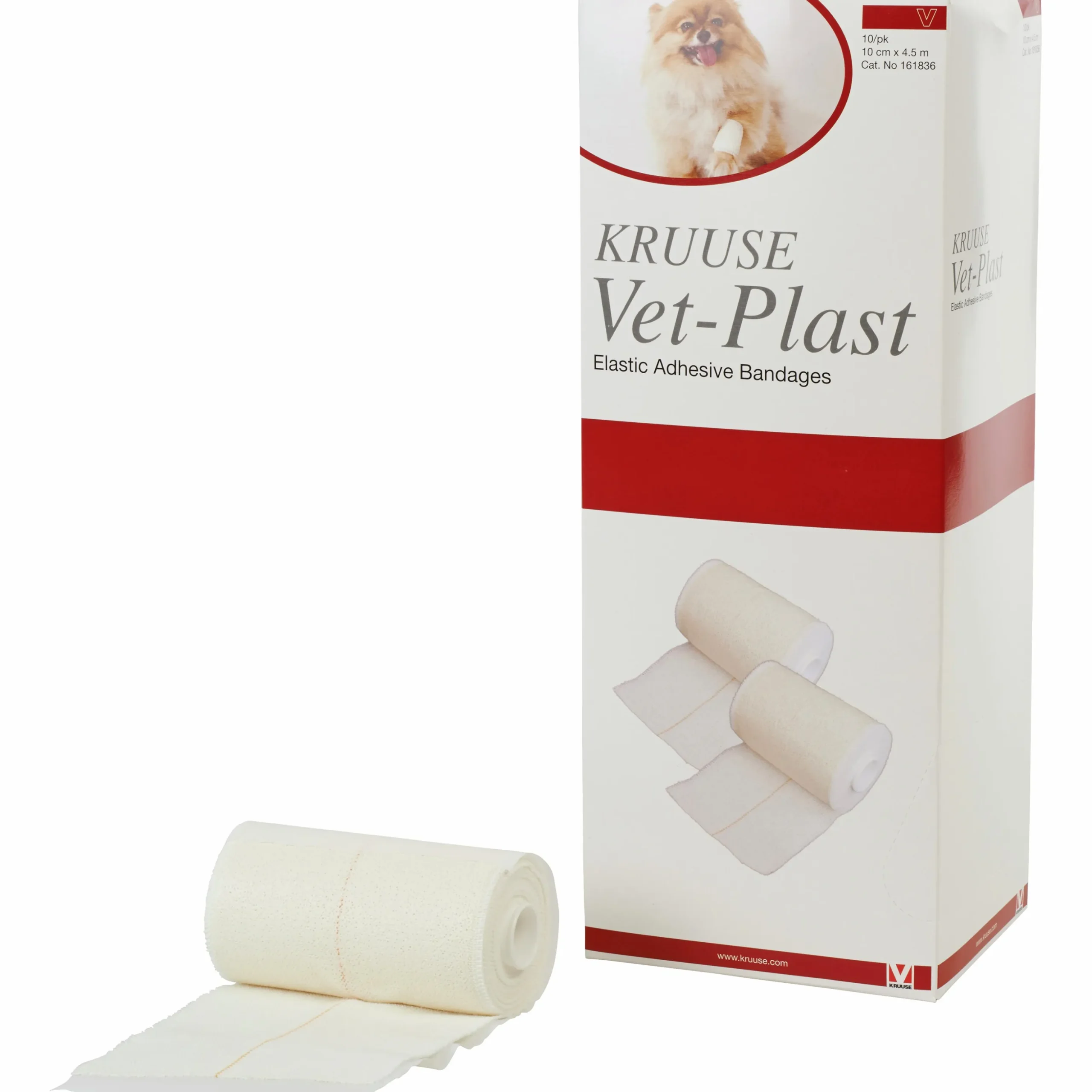 Bandage Kruuse Vet-Plast Vit 10cmx4,5m 10-p