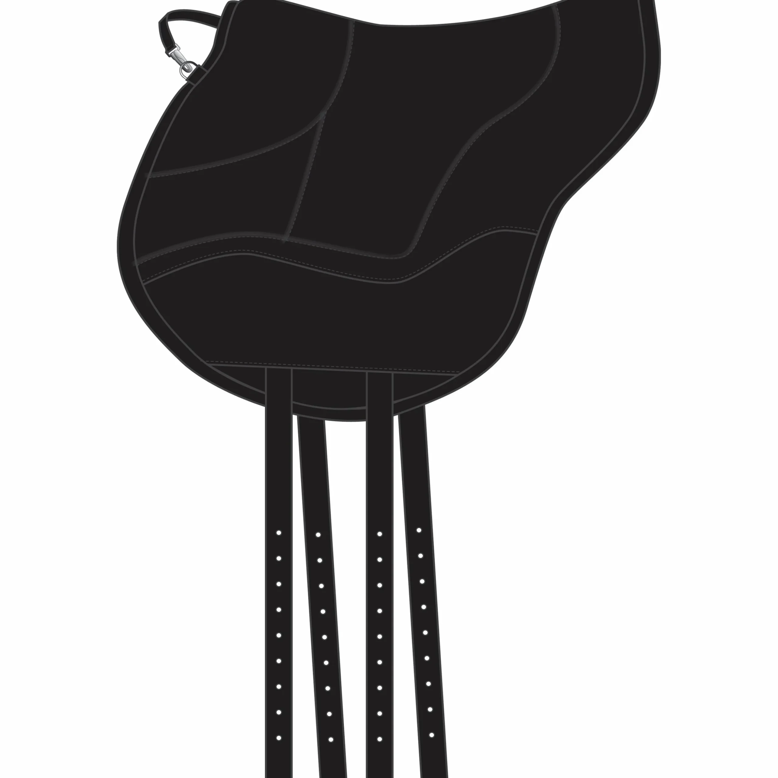 Barbackapad Horseguard Full Svart