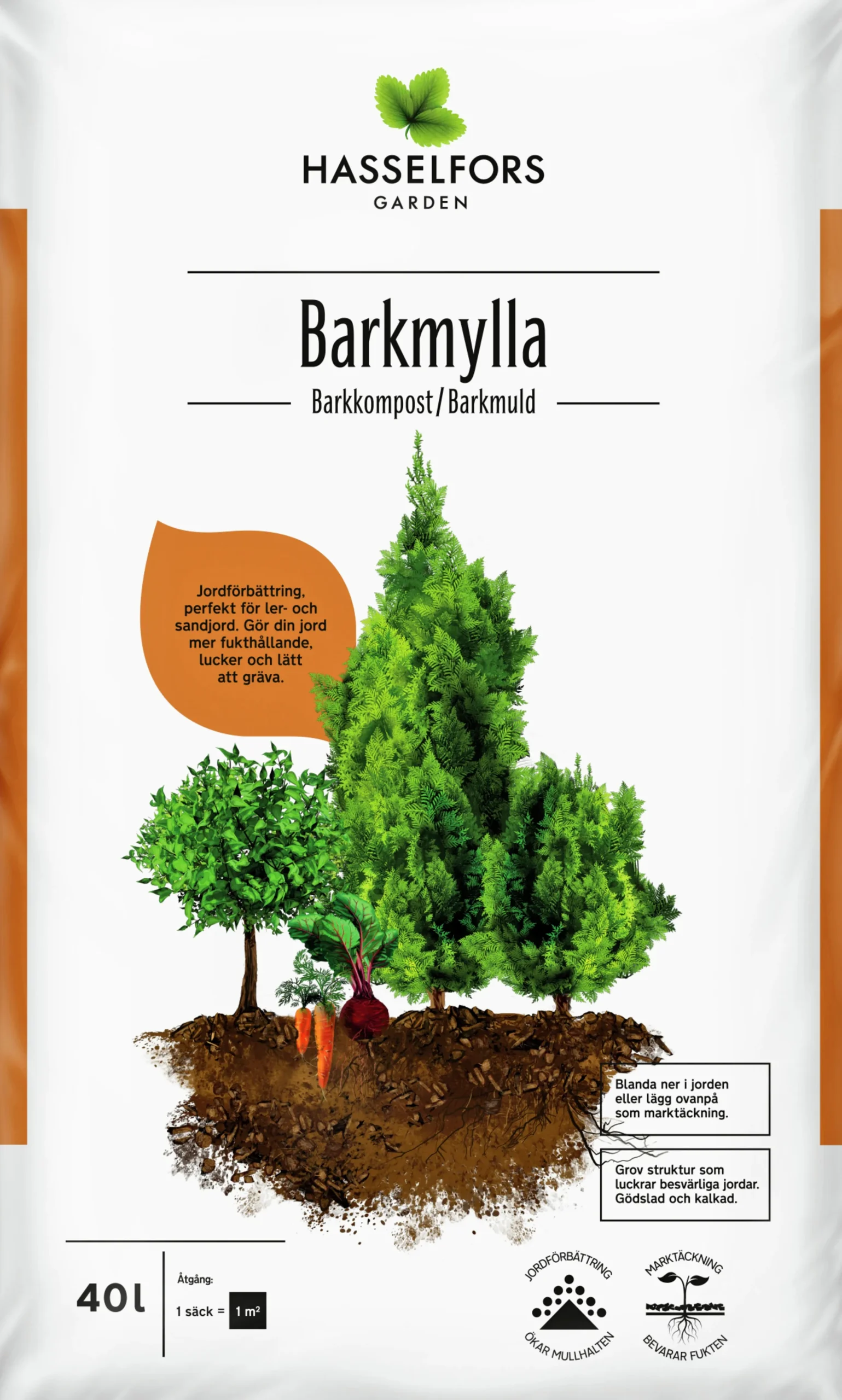 Barkmylla Hasselfors 40L
