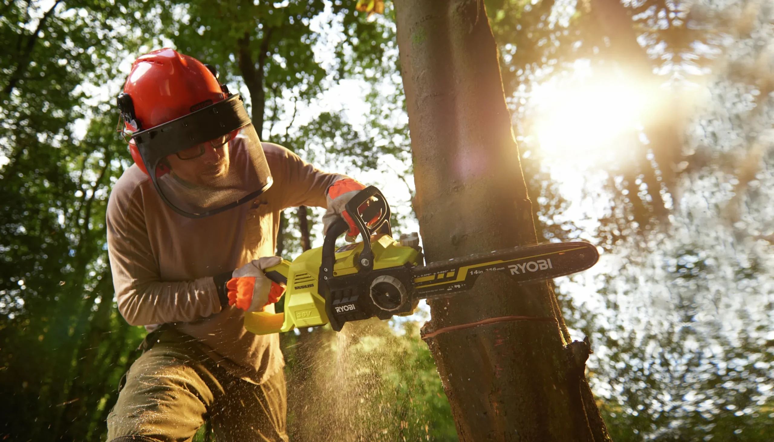 Batteridriven motorsåg Ryobi RY36CSX35A-160 36V