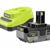 Batteri + Laddare Ryobi ONE+ RC18120A-140X 4Ah 18V
