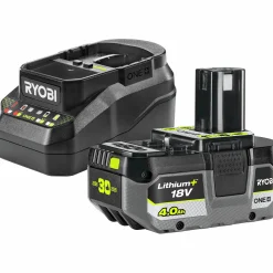 Batteri + Laddare Ryobi ONE+ RC18120B-140X 4Ah 18V