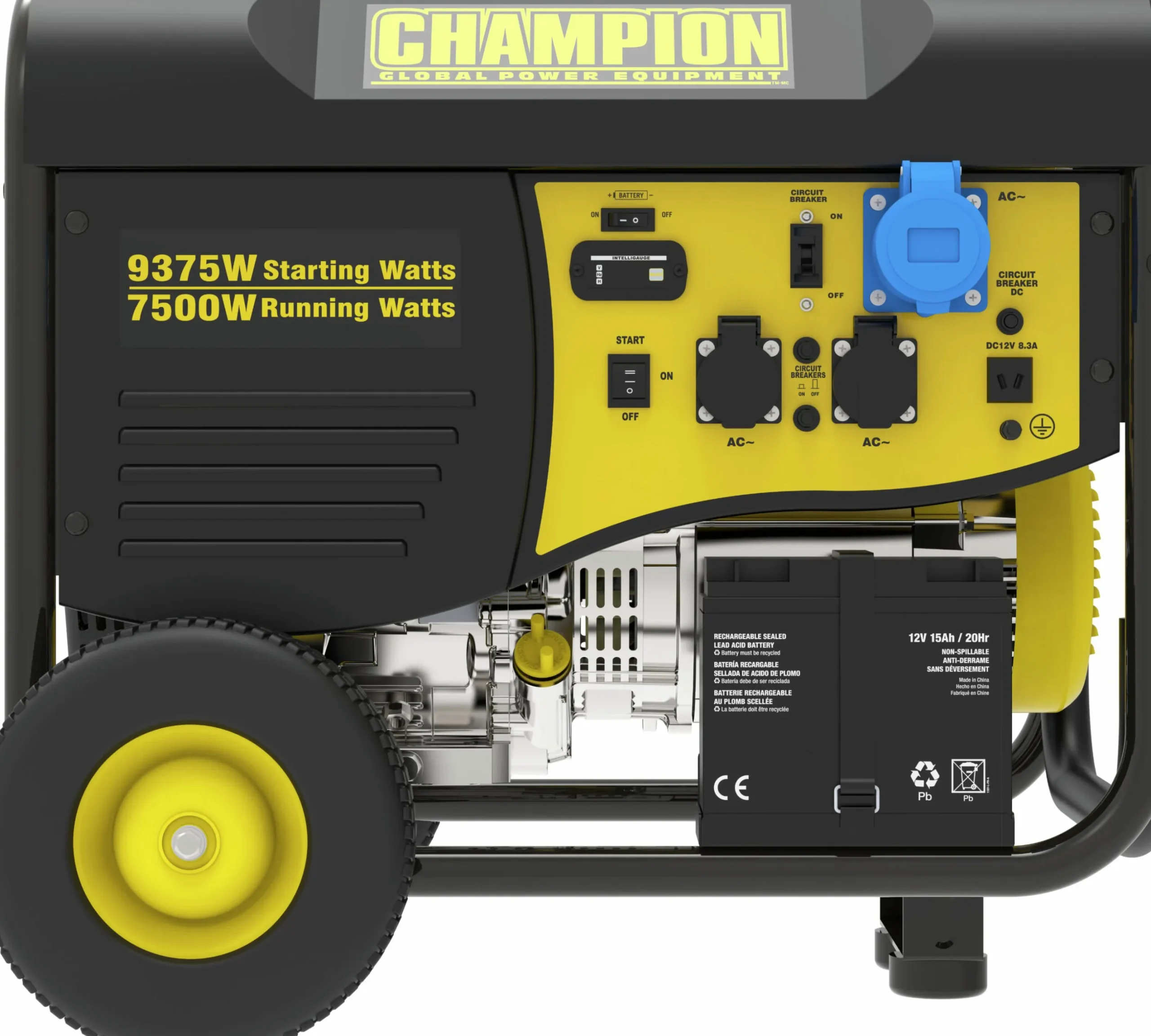 Bensindrivet Elverk Champion 1-Fas CPG9000E2 8000W