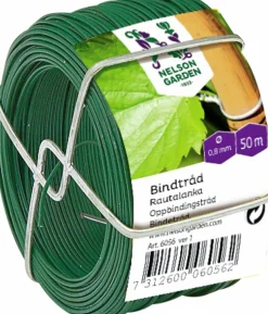 Bindtråd Nelson Garden Plastad metall Grön 0,8mmx50m