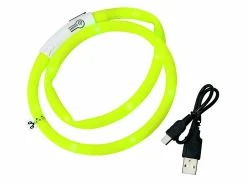 Blinkhalsband Dogman LED Gul Onesize 20-65cm