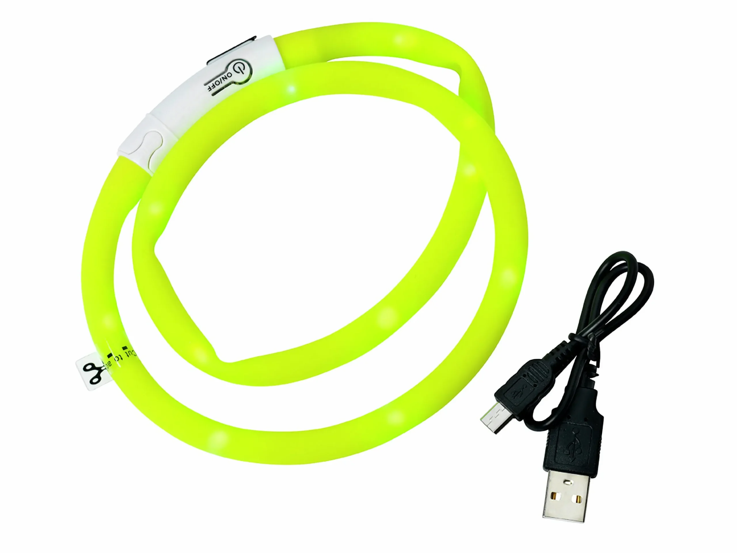 Blinkhalsband Dogman LED Gul Onesize 20-65cm