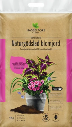 Blomjord Hasselfors Naturgödslad 15L