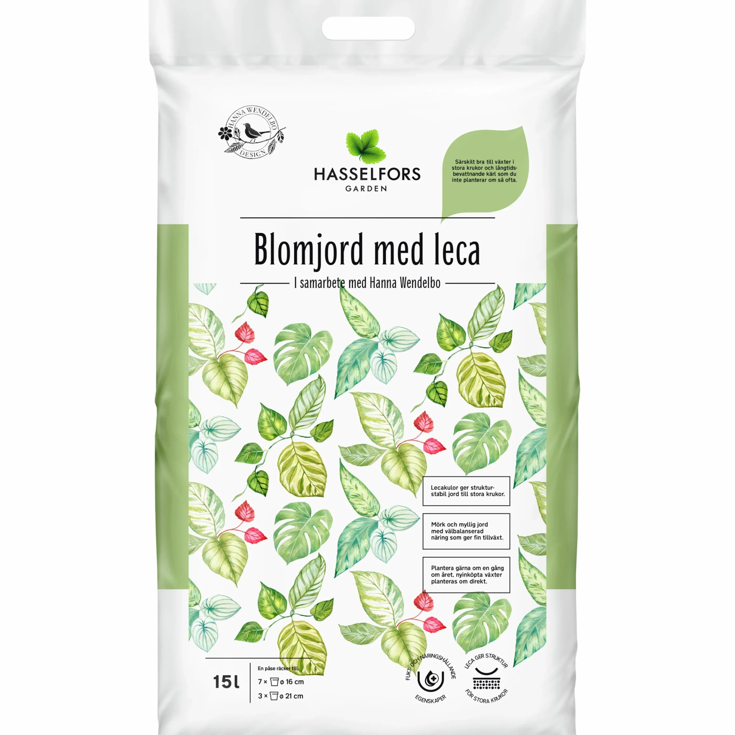 Blomjord med Lecakulor Hasselfors 15L
