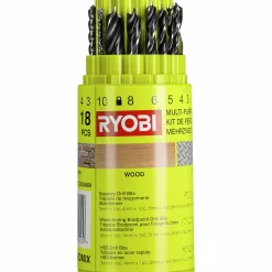 Borrsats Ryobi RAK18DMIX Mix 18 delar