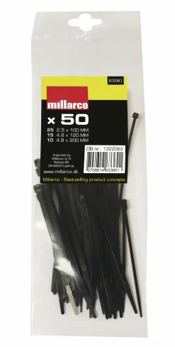 Buntband Millarco WorkIT svart mixade 50-p