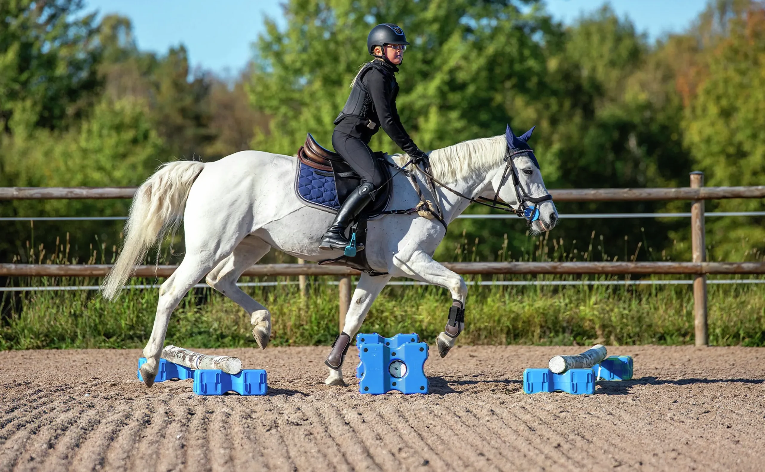Cavalettiblock V-Plast Blå 40x30cm 2-p