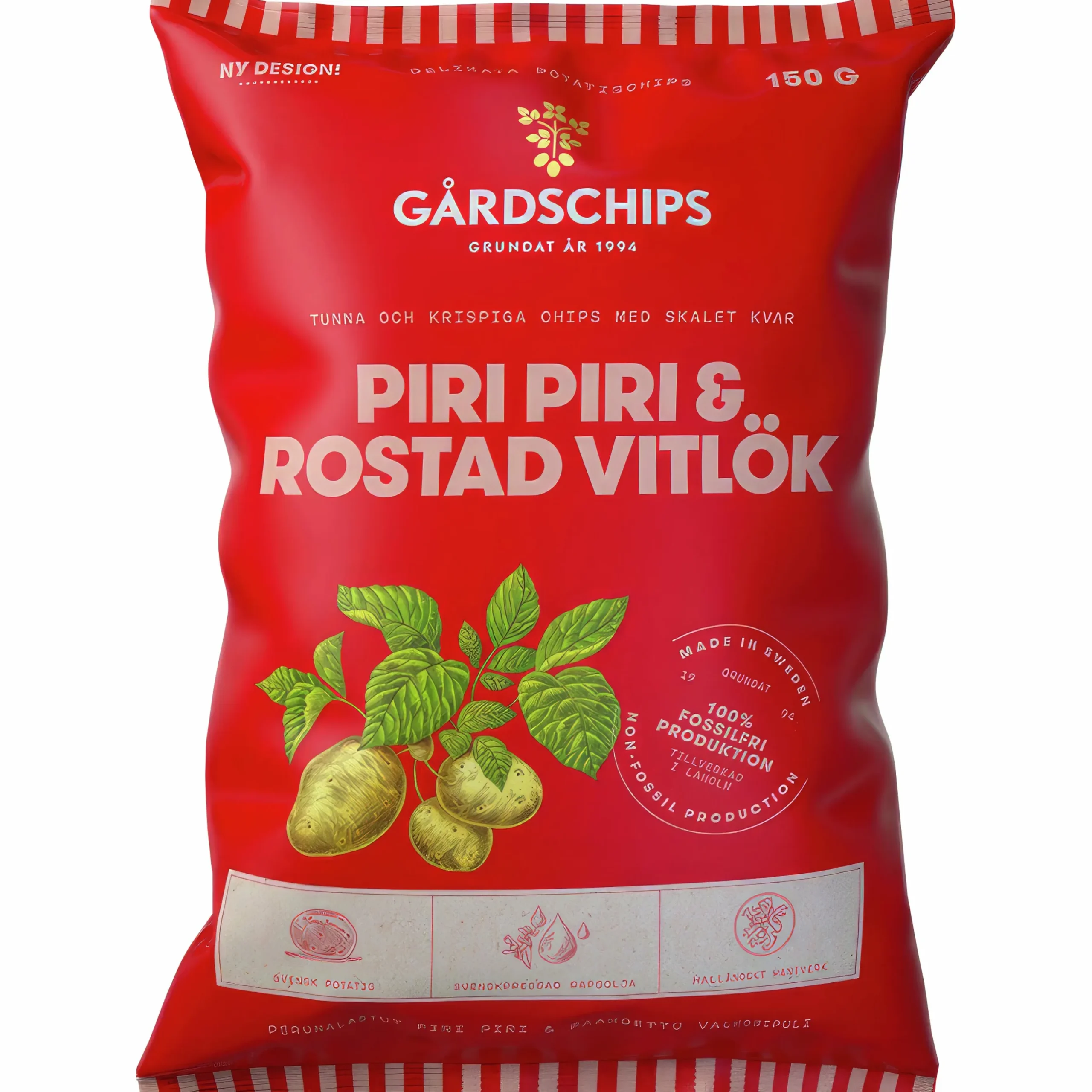 Chips Gårdschips Piri Piri och Rostad vitlök 150g