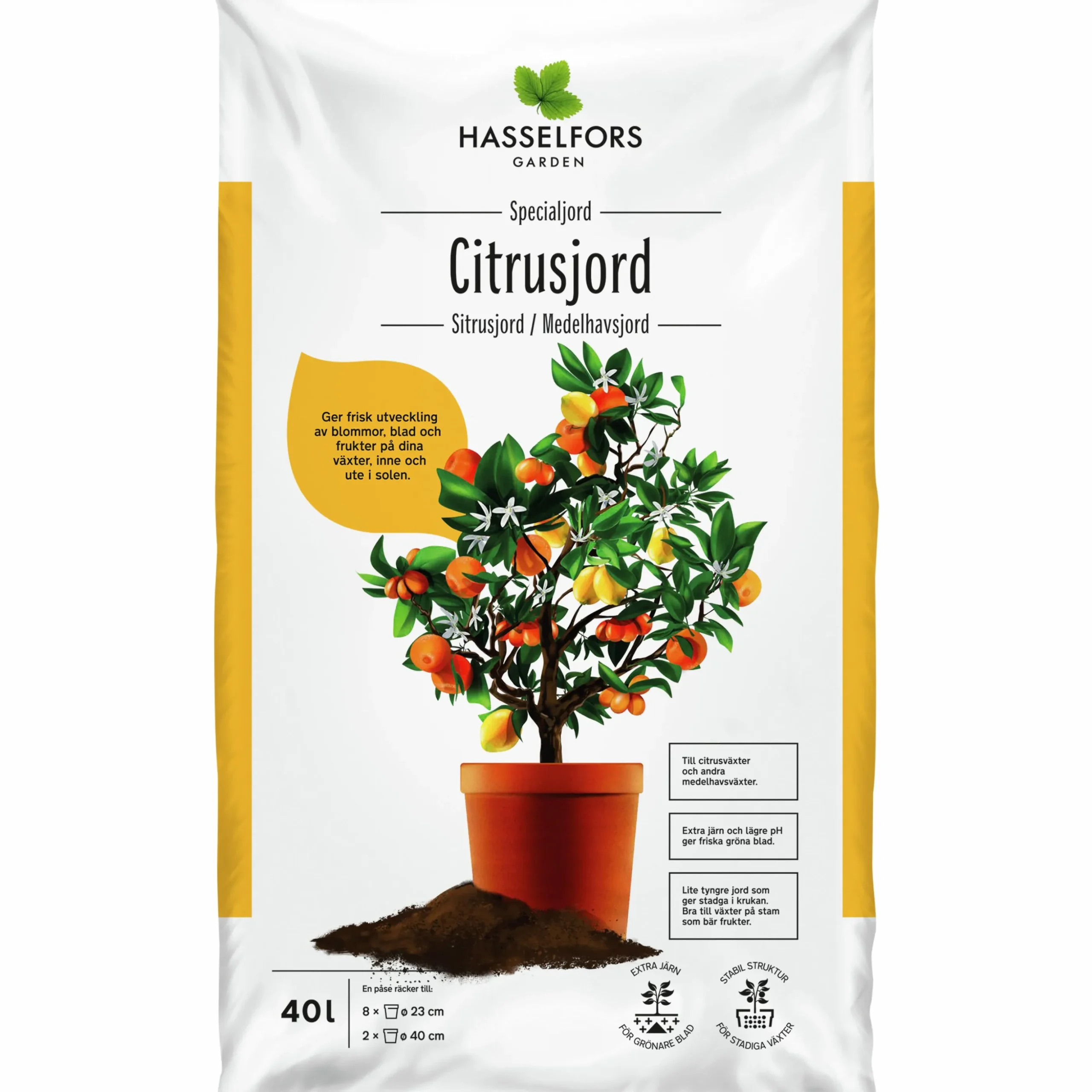 Citrusjord Medelhavsjord Hasselfors 40L