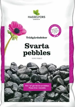 Dekorsten Hasselfors Svarta pebbles 7kg