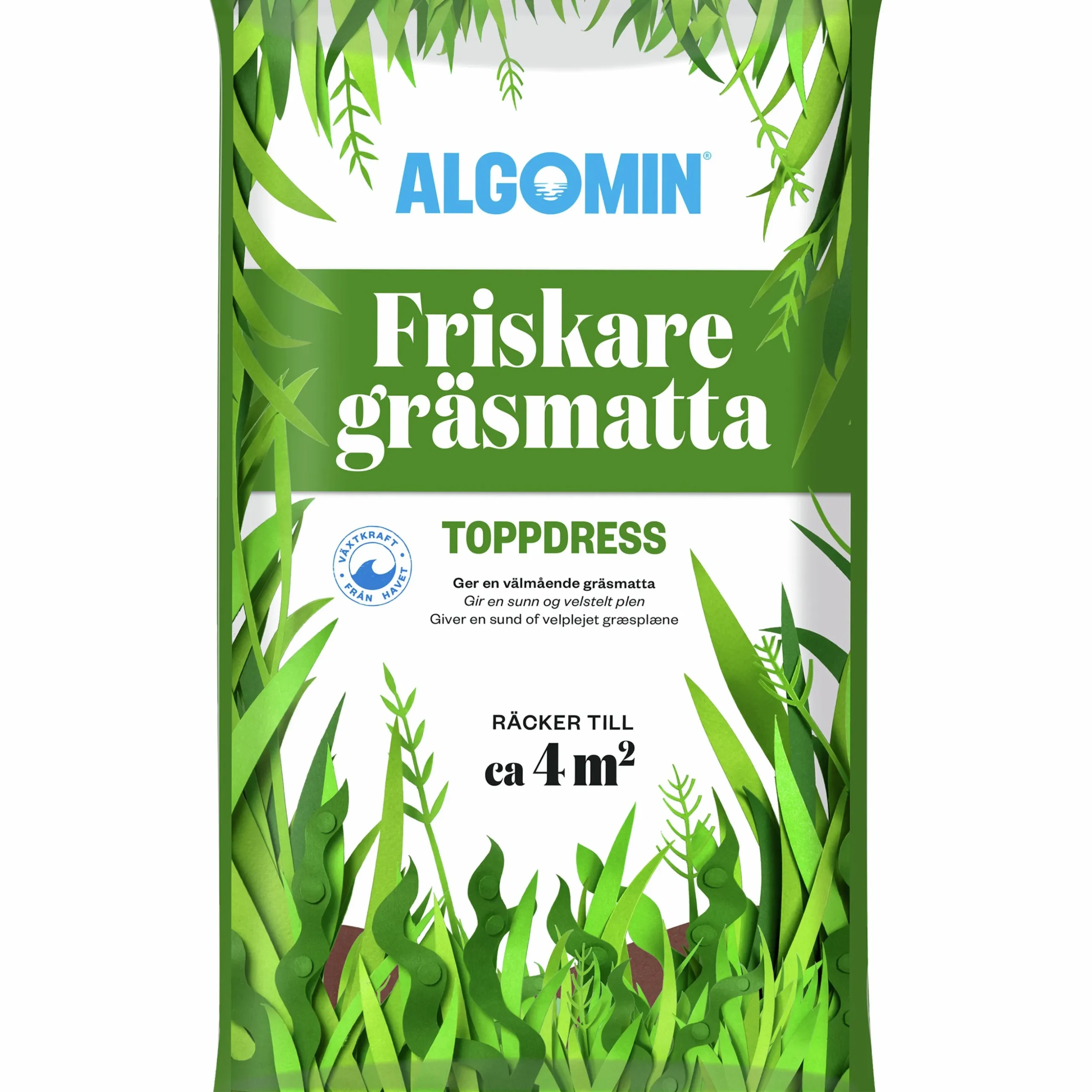 Dressjord Algomin Toppdress Friskare Gräsmatta 40L