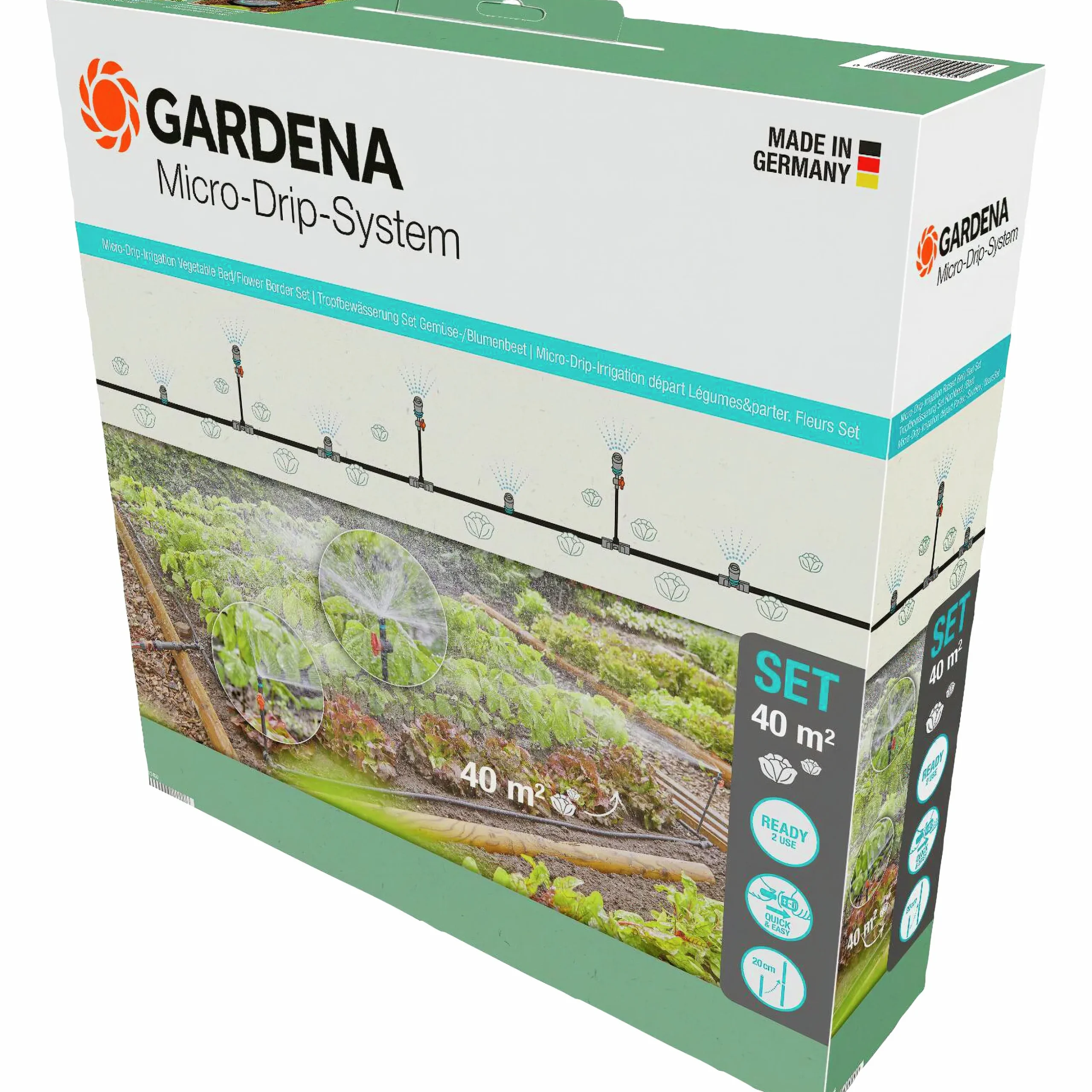 Droppbevattning Gardena MicroDrip Rabatt & Trädgård Startset