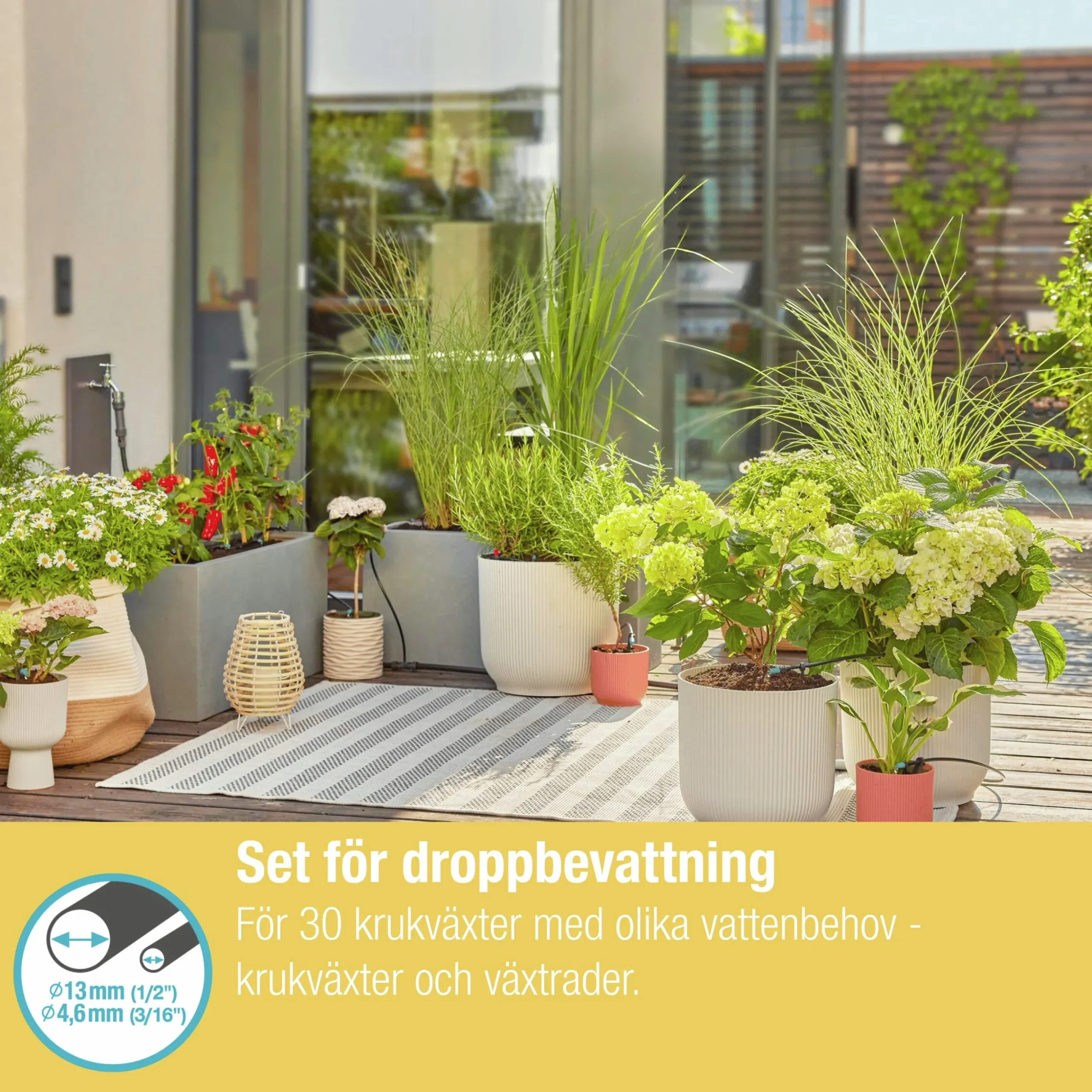 Droppbevattning Gardena MicroDrip Terrass Startset