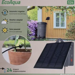 Droppbevattningssystem EcoAqua S24 Solcell 24 munstycken