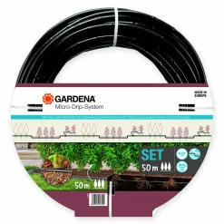 Droppslang Gardena MicroDrip Startset Häckar/Buskar 50m