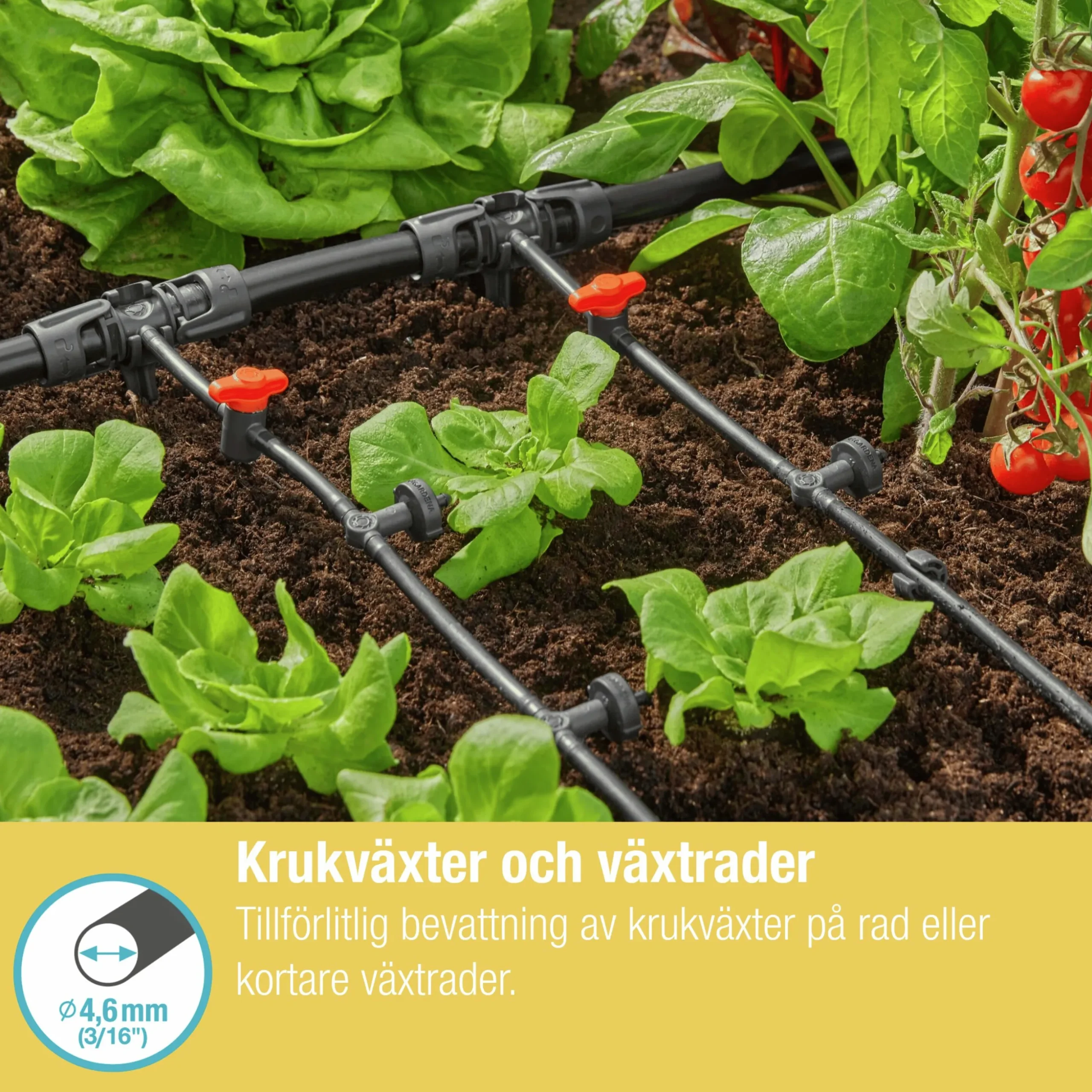 Droppspridare Gardena Inline Tryckreglerande 2 l/h 10-p