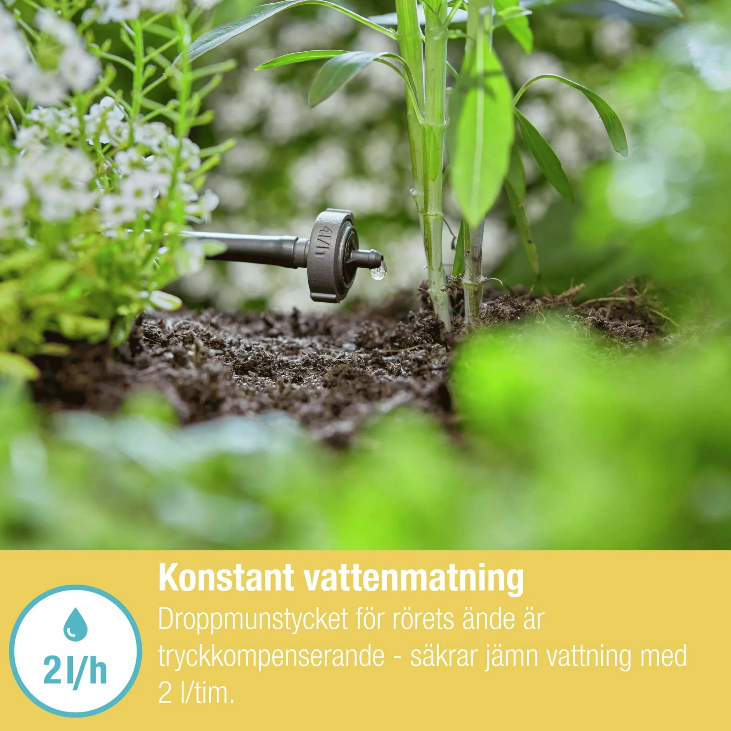 Droppspridare Gardena MicroDrip Tryckreglerande 2 l/h 10-p