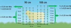 Elstängselnät AKO TitanNet får 108cm 50m