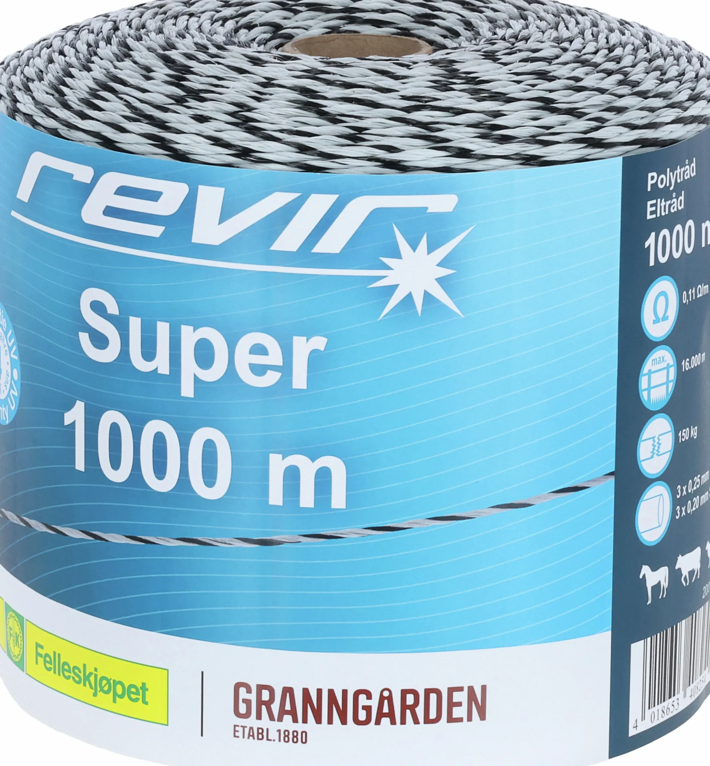 Eltråd Revir Poly 4mm 1000m