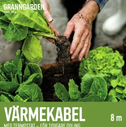 Elvärmekabel EVP med termostat Grön 8+2m