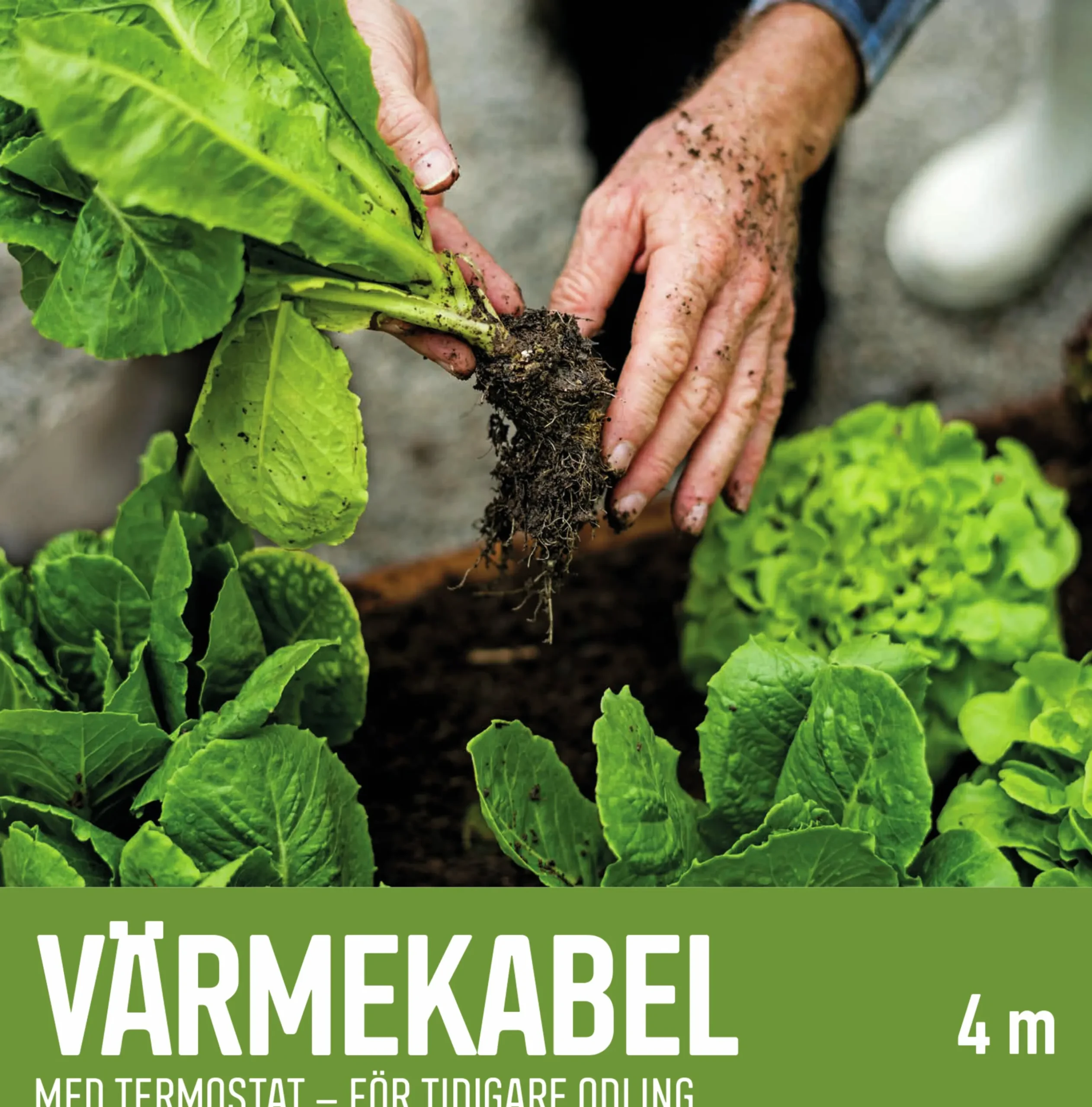 Elvärmekabel EVP med termostat Grön 4+2m