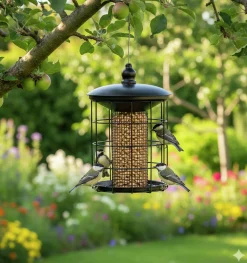 Fågelmatare Nelson Garden Protect Nötter Svart 29cm 500ml