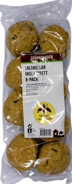 Fågelmat Granngården Talgbollar Insektsfett 640g 8-p