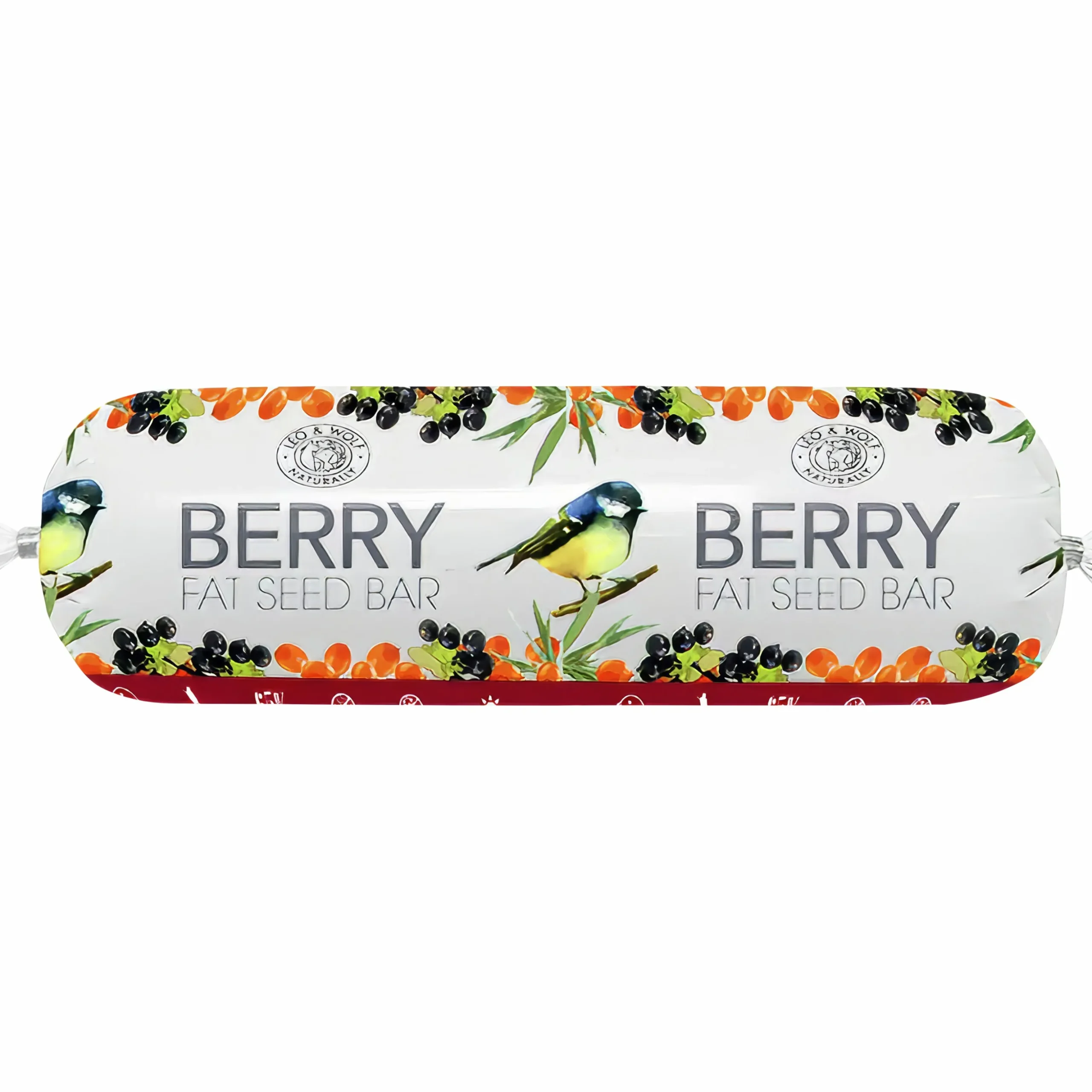 Fågelmat Leo & Wolf Talgfrökorv Bär 600g