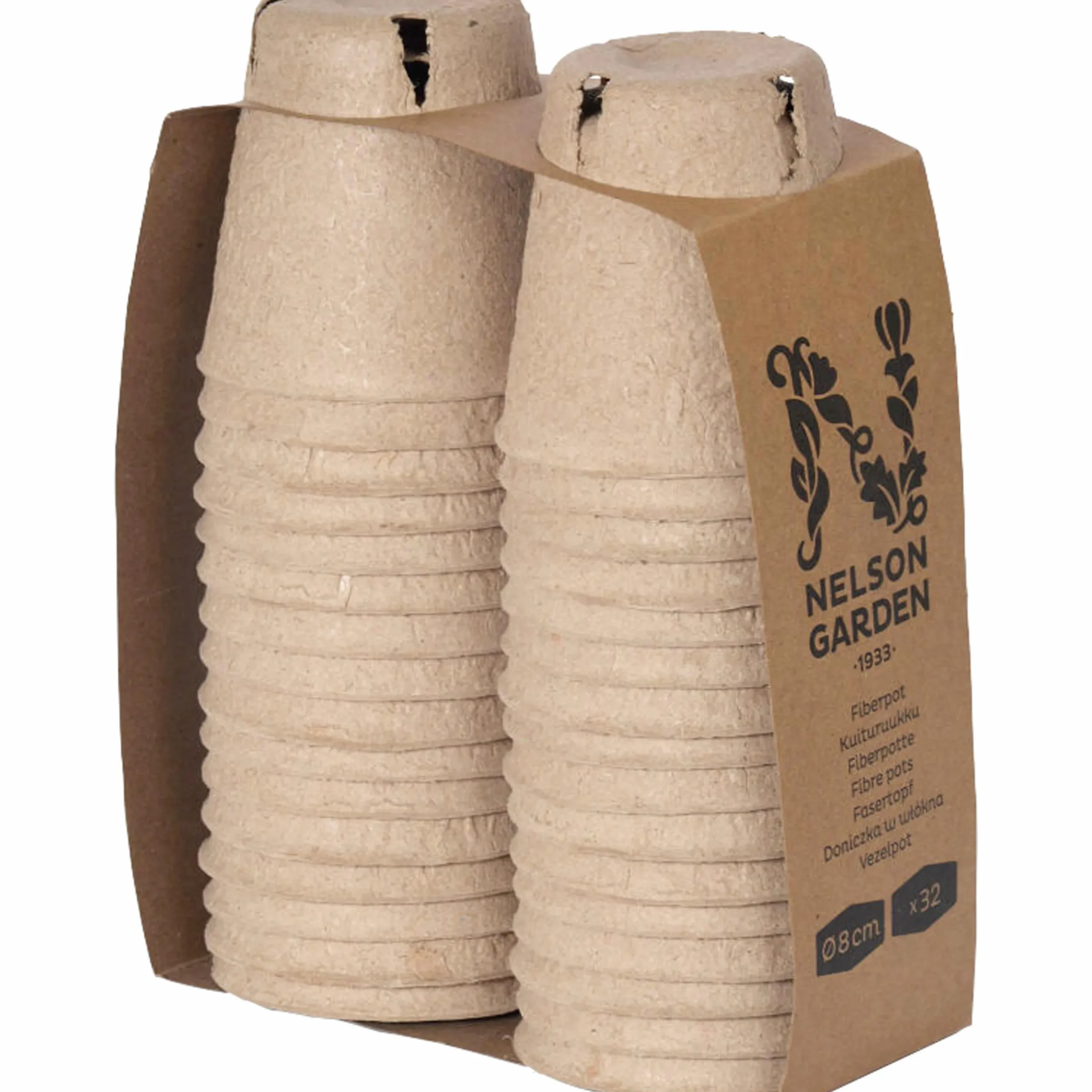Fiberkruka papp Nelson Garden Ø8cm 32-p
