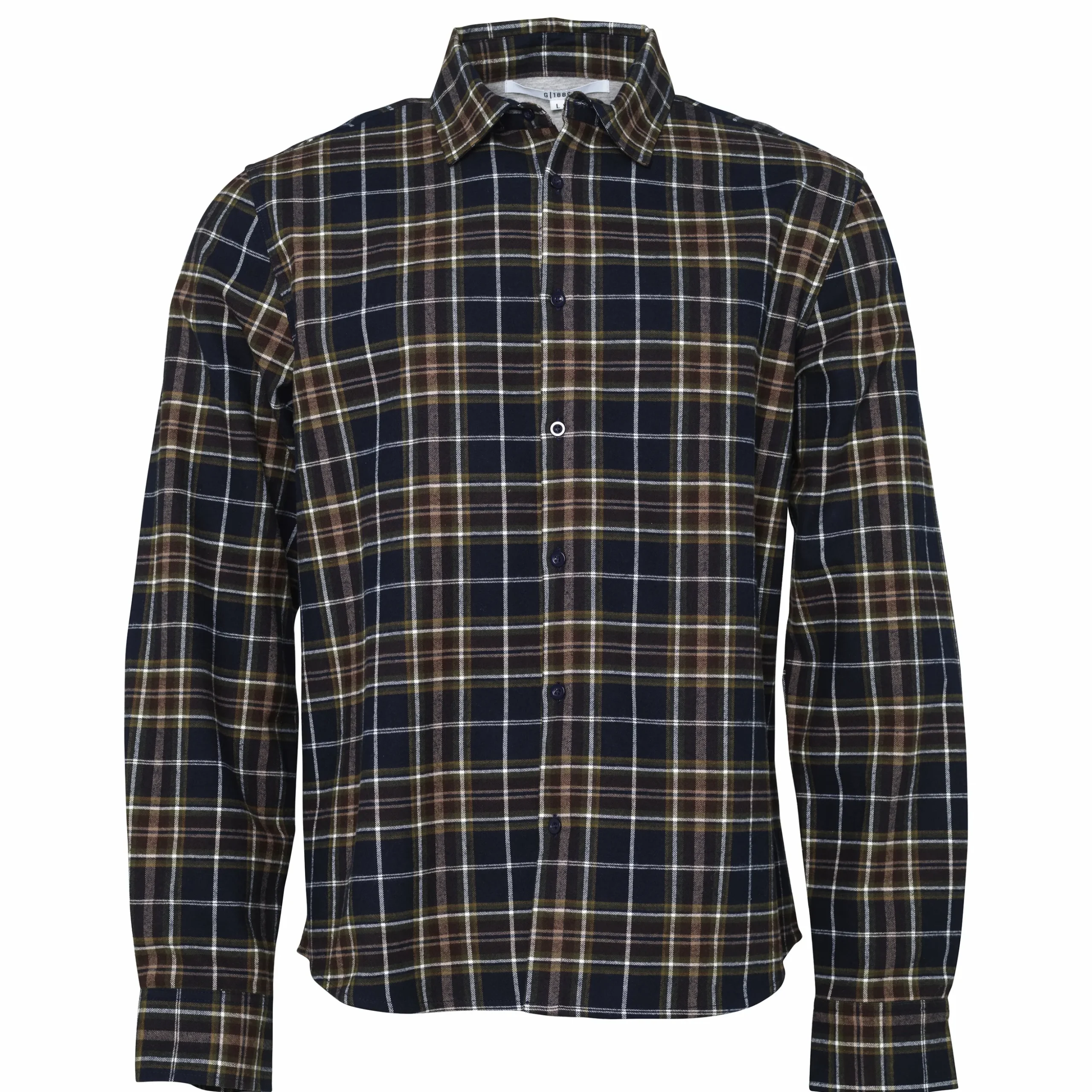 Flanellskjorta G1880 Jerseyfoder Marin