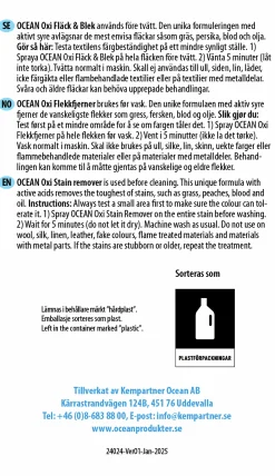 Fläckborttagning Ocean Oxi Fläck & Blek Spray 0,5L