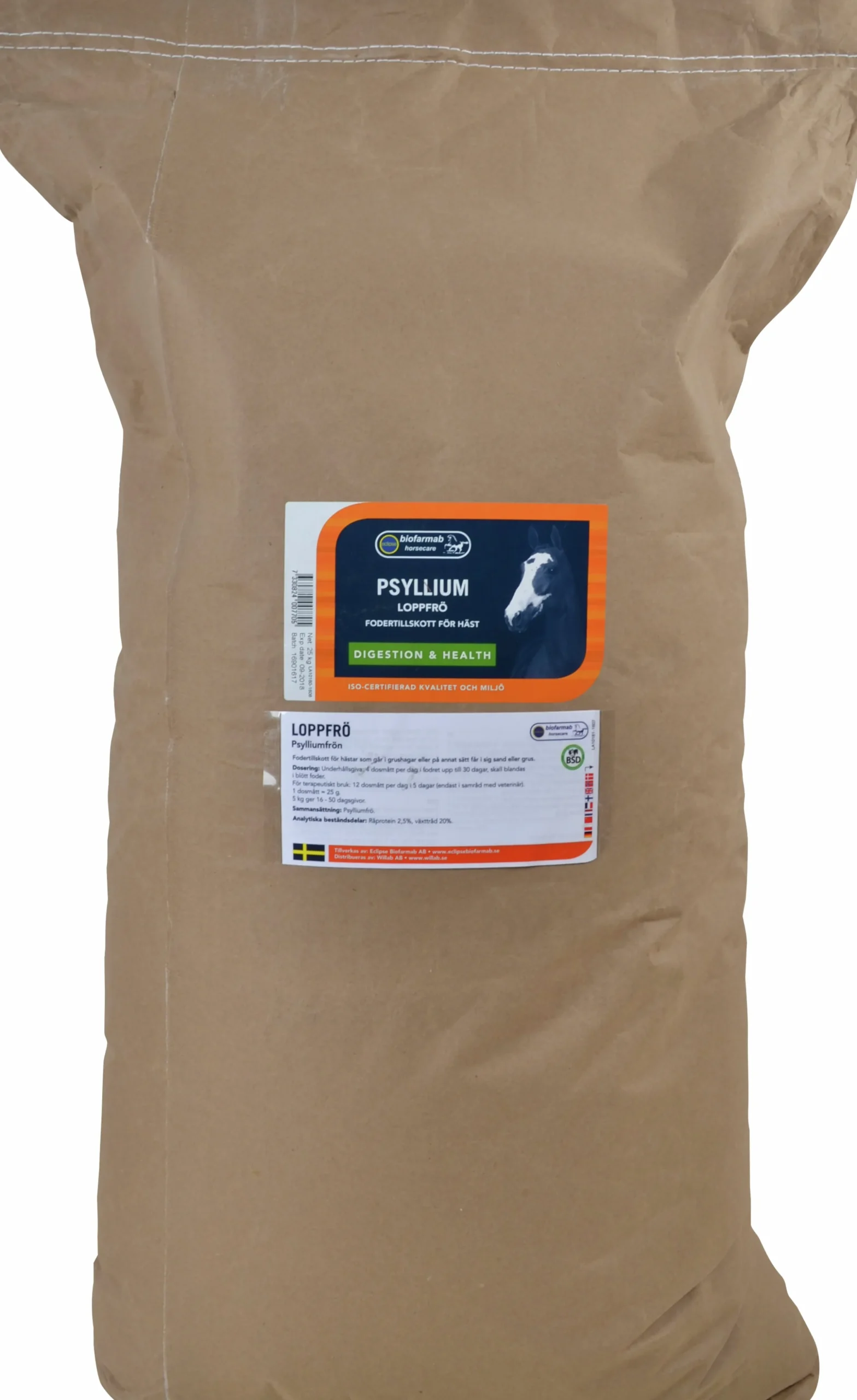 Fodertillskott Eclipse Biofarmab Psyllium Loppfrö 25kg