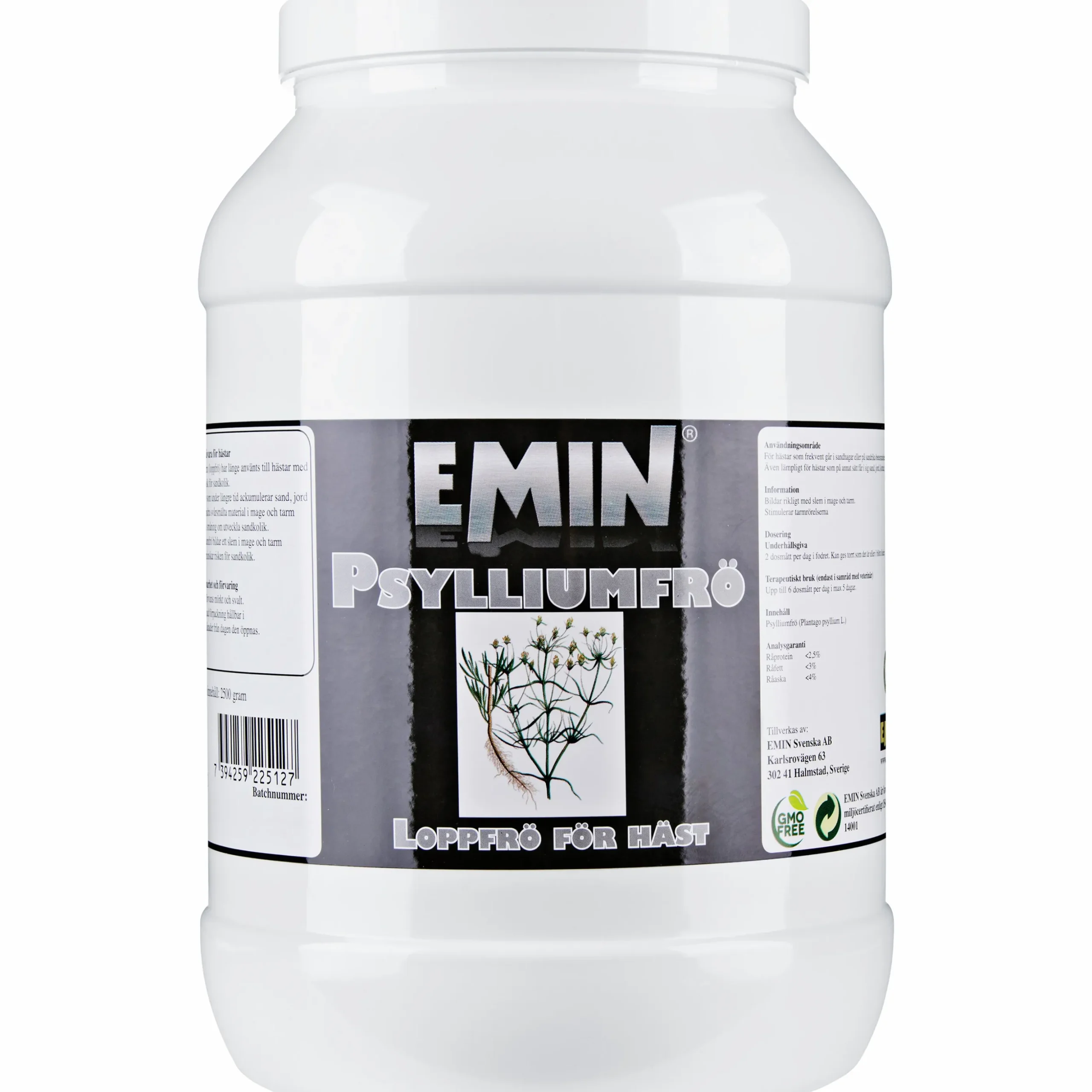Fodertillskott Emin Psylliumfrö 2,5kg
