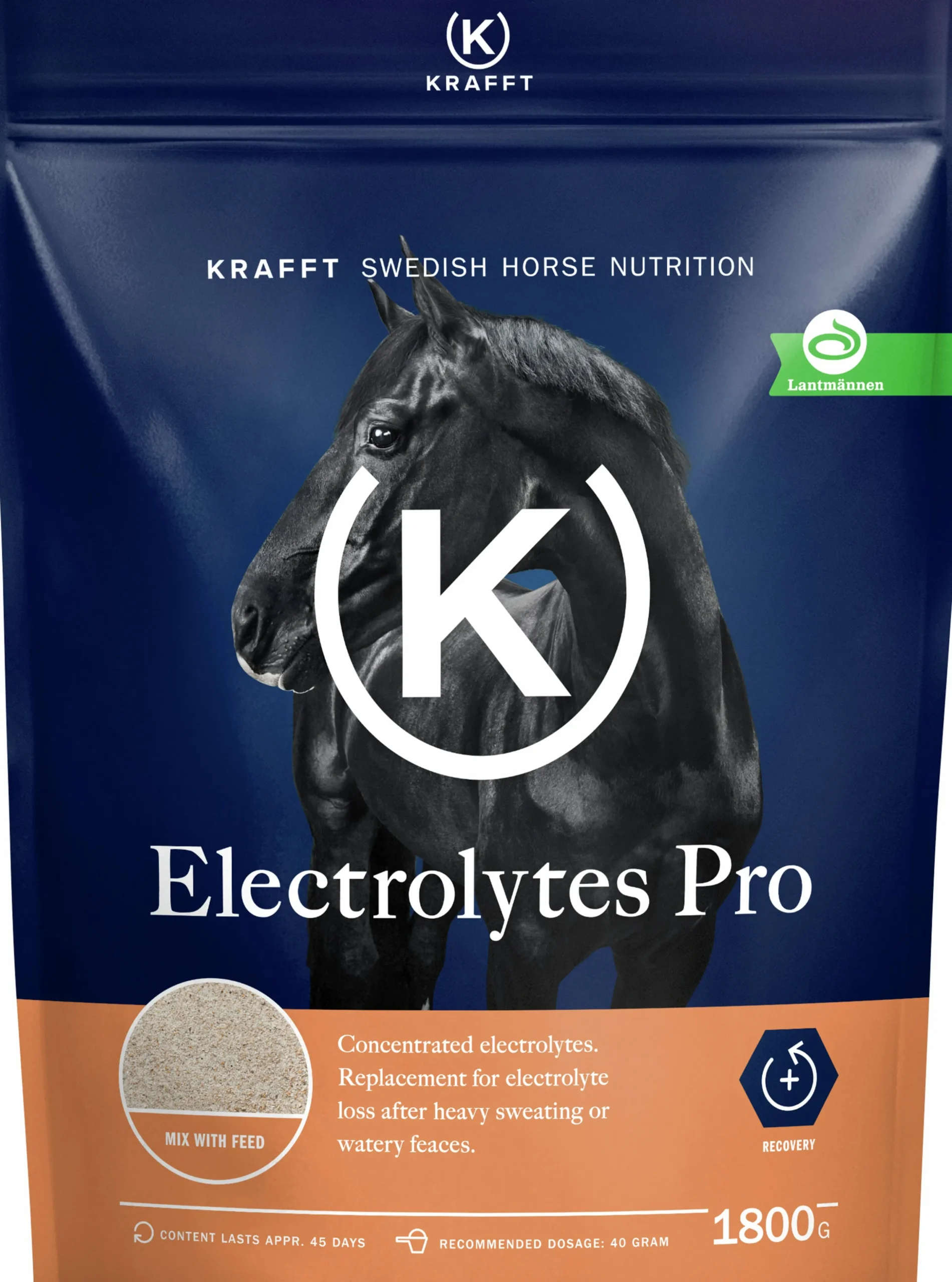 Fodertillskott Krafft Electrolytes Pro 1800g