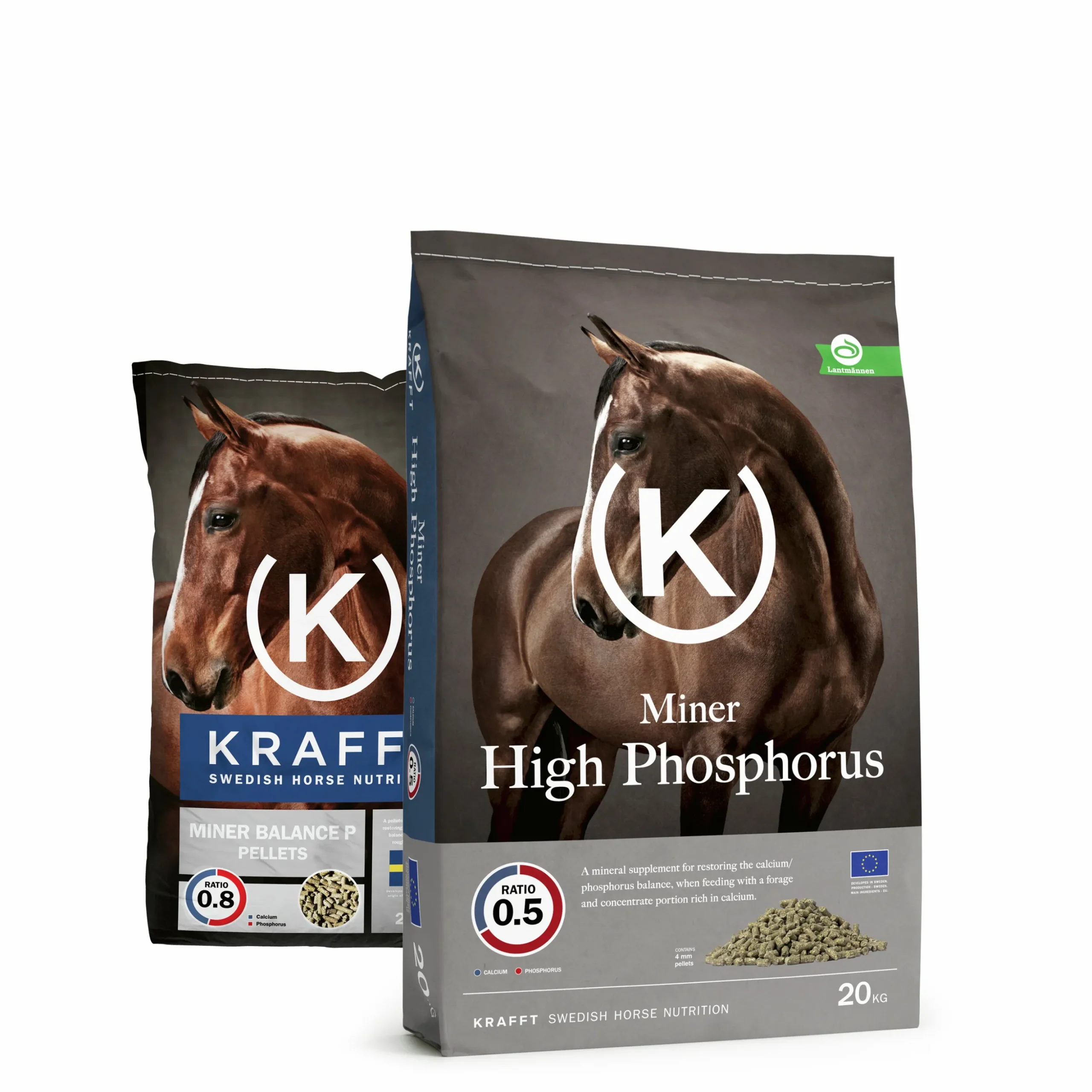 Fodertillskott Krafft Miner High Phosphorus Pellets 8kg