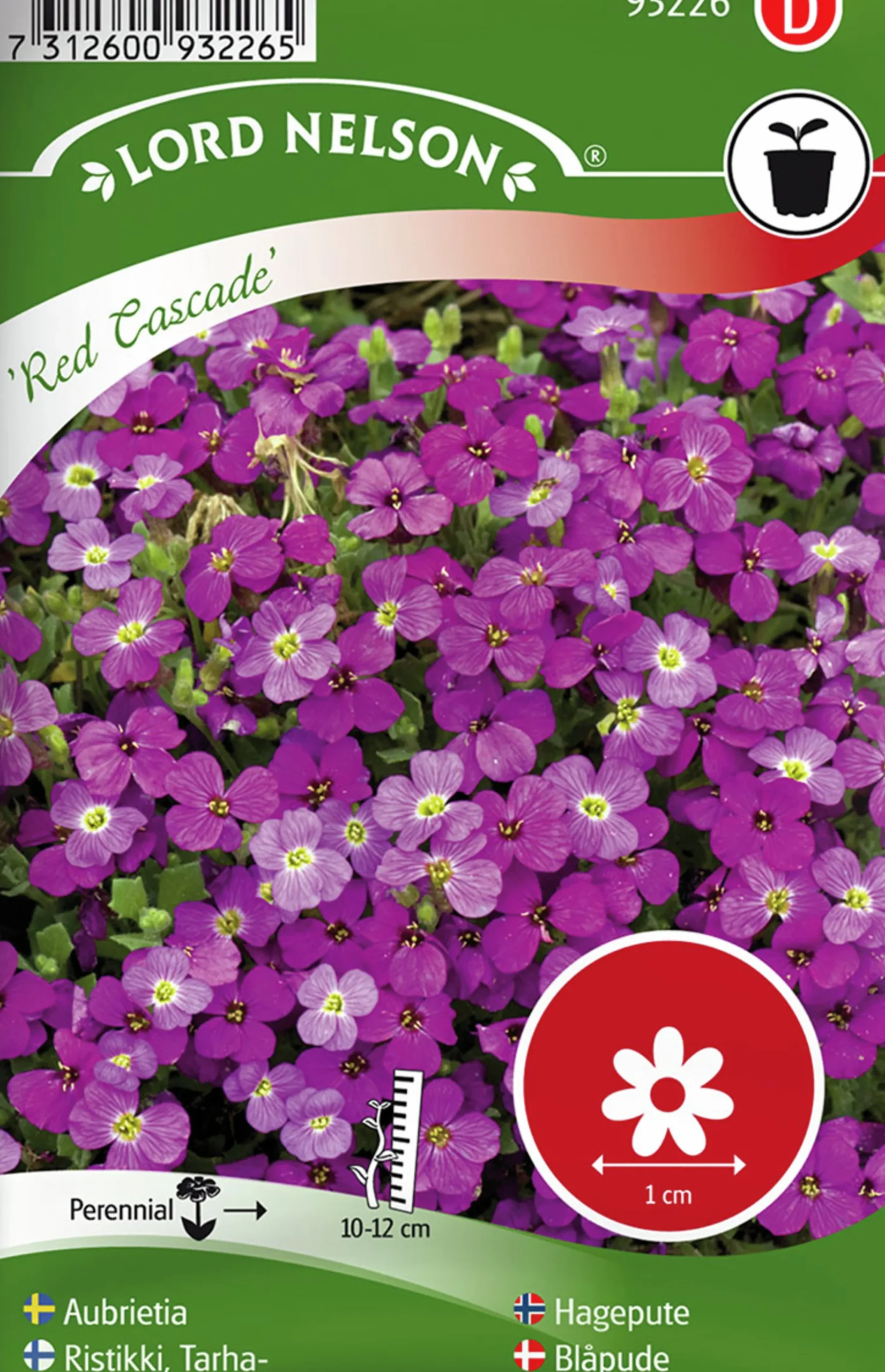 Fröer Nelson Garden Aubrietia Red Cascade