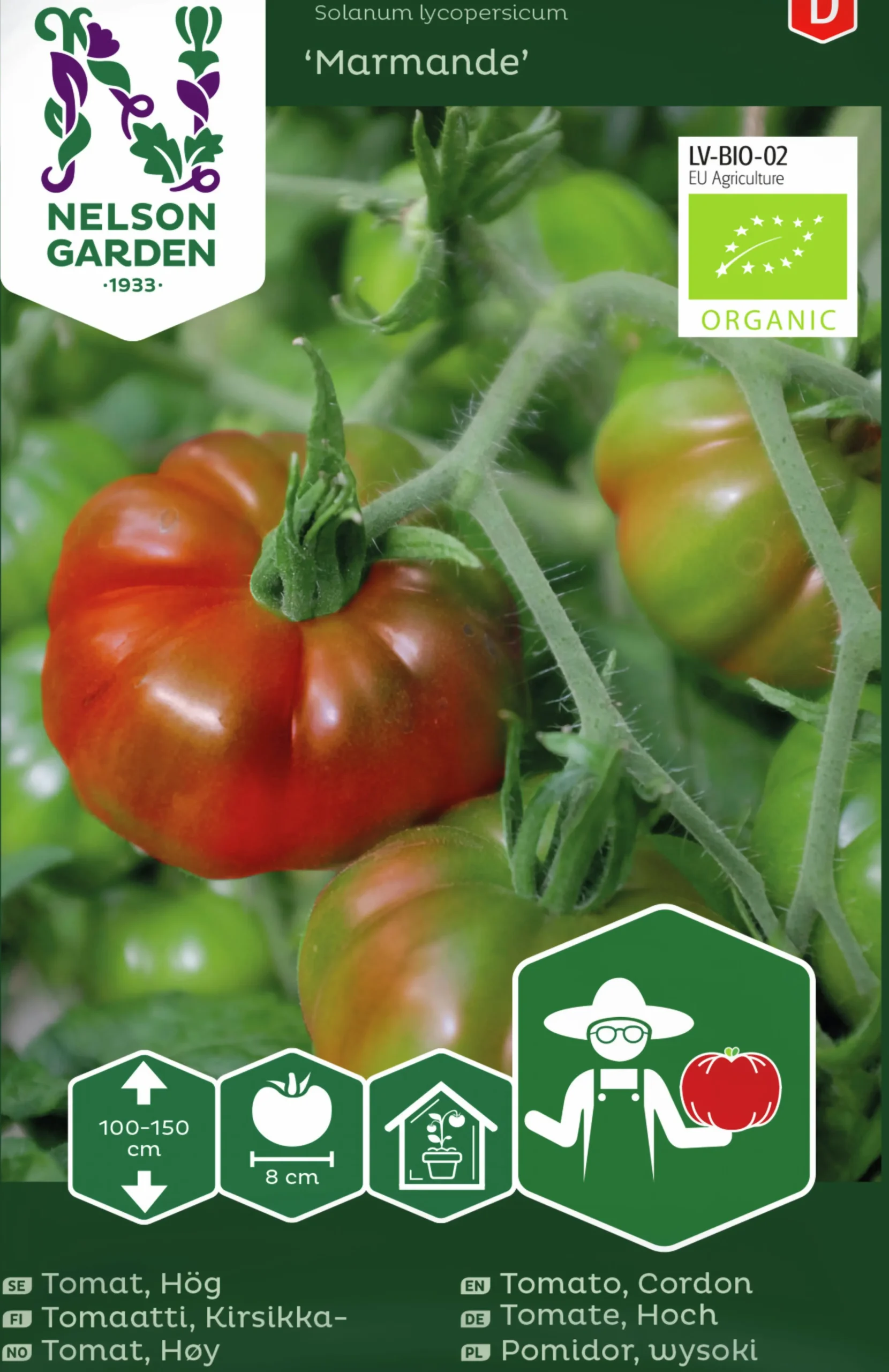 Fröer Nelson Garden Bifftomat Marmande Hög Organic