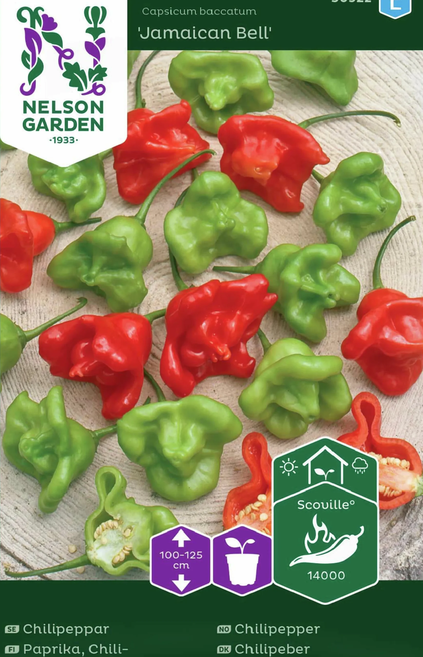 Fröer Nelson Garden Chilipeppar Jamaican Bell