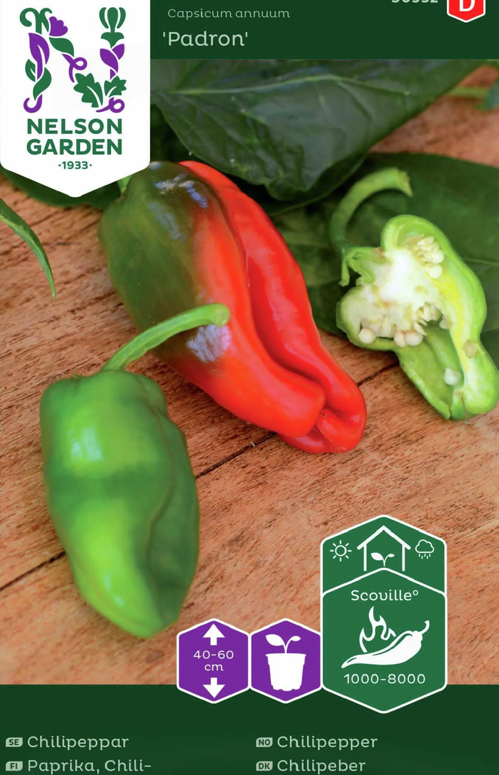 Fröer Nelson Garden Chilipeppar Padron