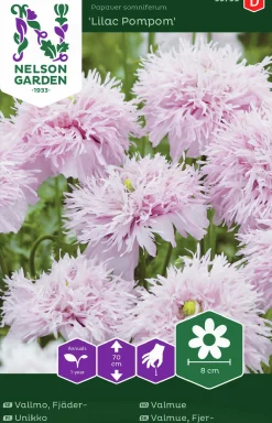Fröer Nelson Garden Fjädervallmo Lilac Pompom