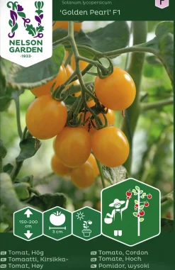 Fröer Nelson Garden Körsbärstomat Golden Pearl F1 Hög