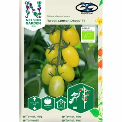 Fröer Nelson Garden Miniplommontomat Krebs Lemon Drops Hög