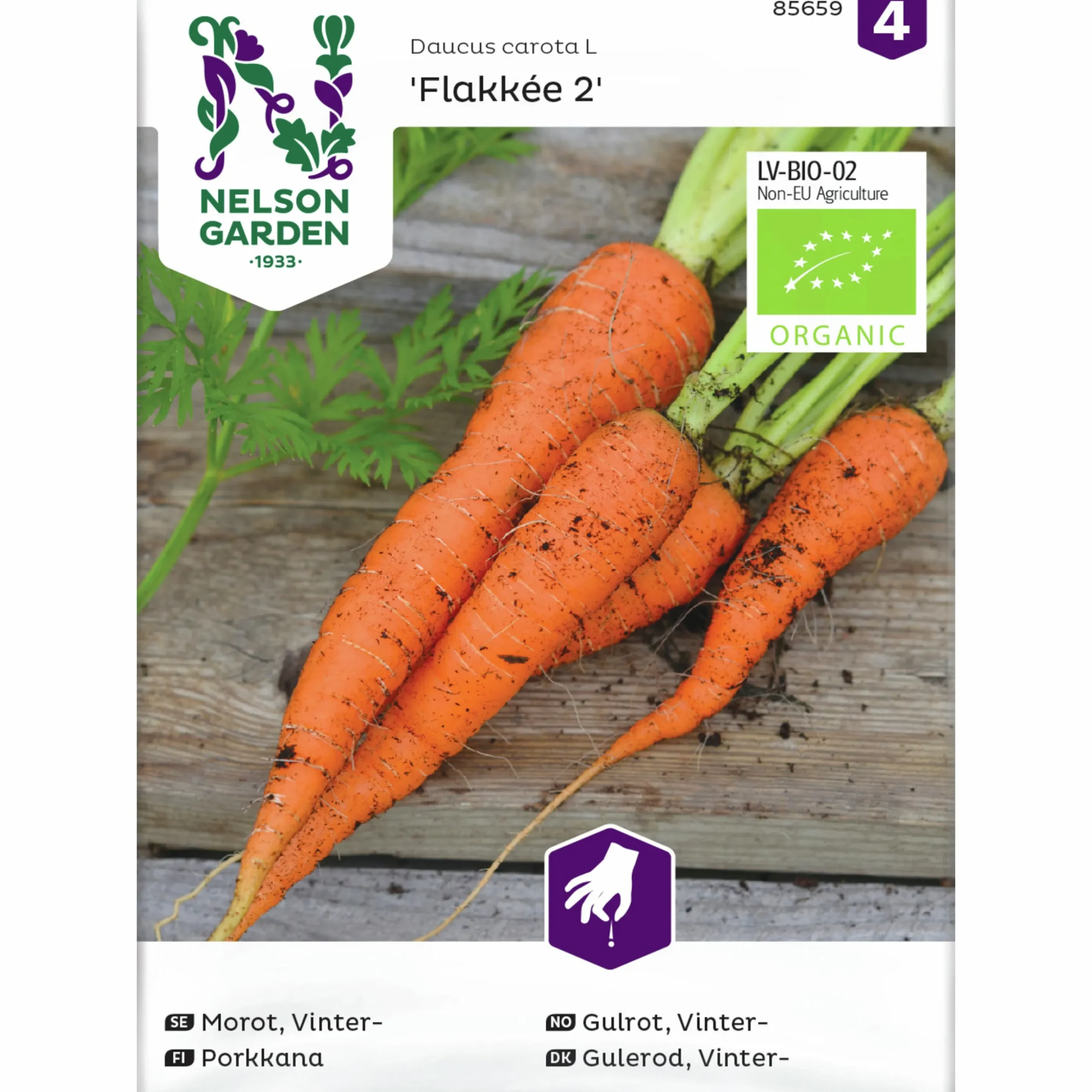 Fröer Nelson Garden Morot Höst/Vinter Flakée 2 Organic
